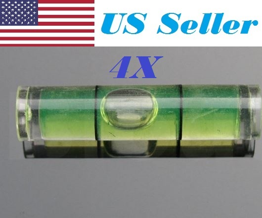 4 PCs D 8mm L 35mm Acrylic Bubble Spirit Level Vial 5/16" (D) x 1 3/8" (L)