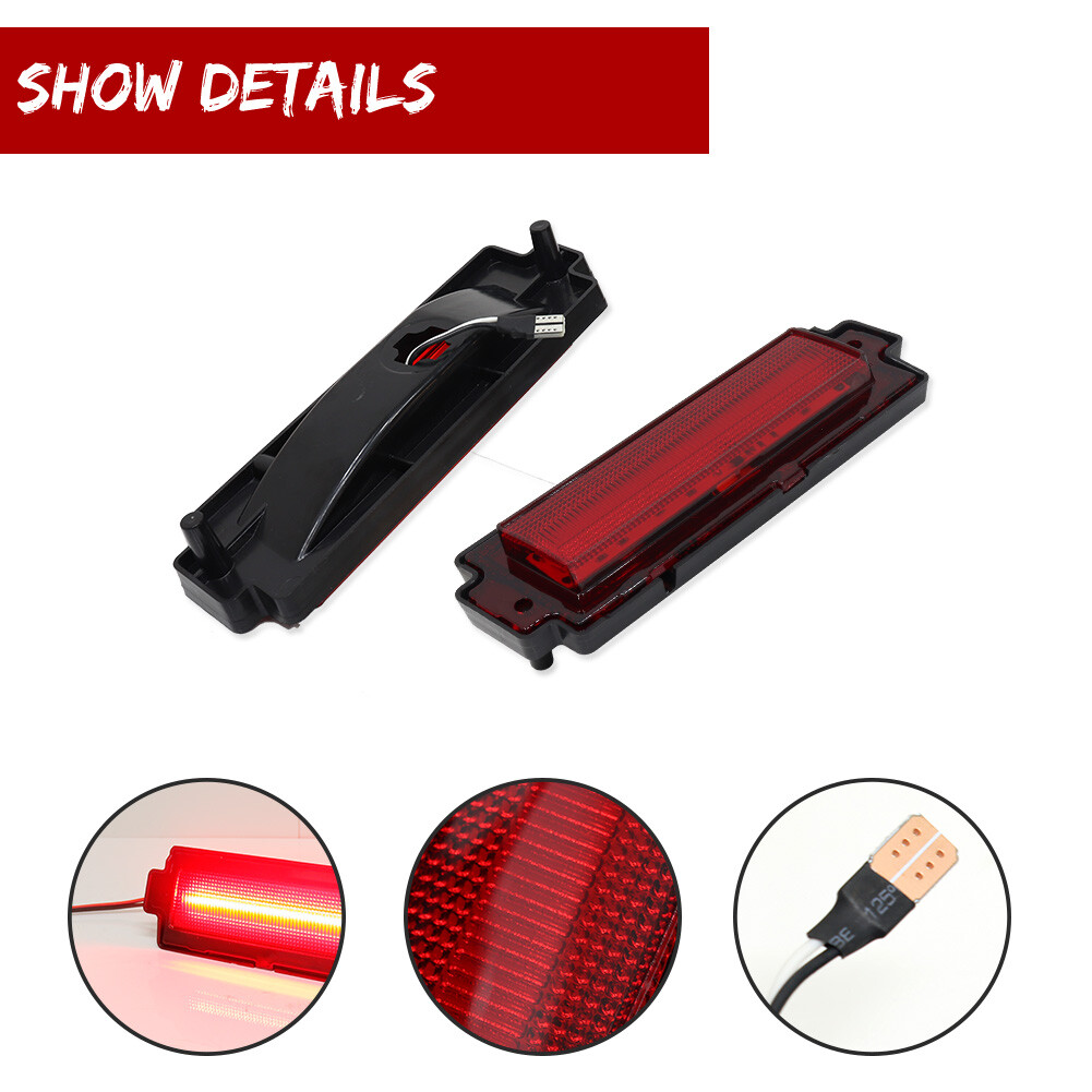 For 1981-1988 Chevy Monte Carlo SS Amber LED Front & Red Rear Side Marker Lights