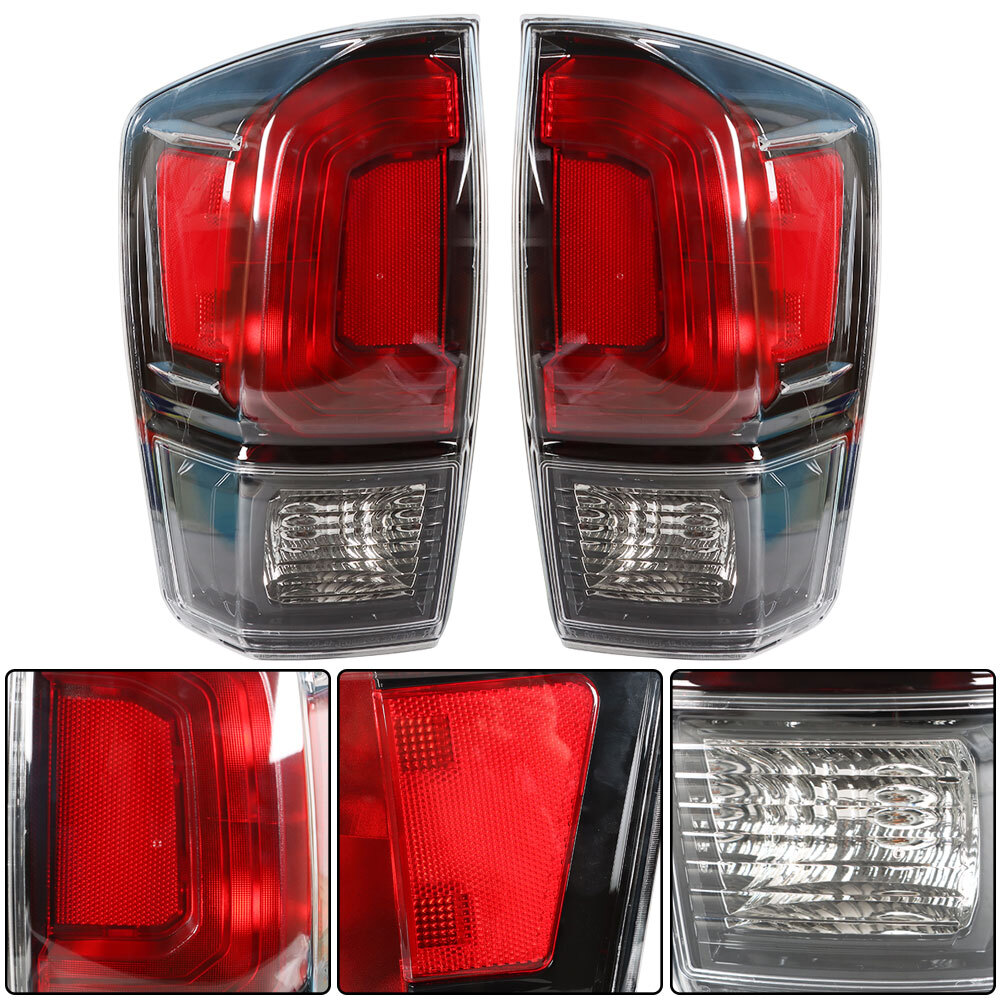 LABLT Tail lights Brake Lamps For 2016-2020 Toyota Tacoma Left&Right Black Bezel
