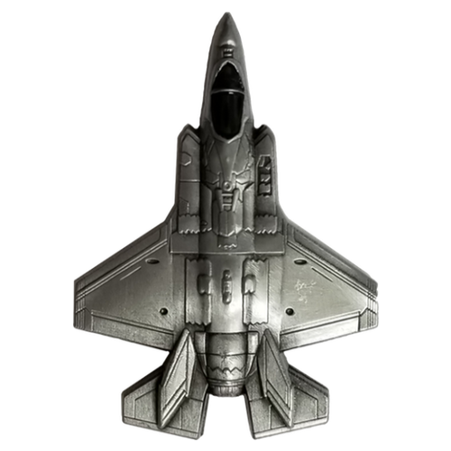 F-35 Lightning II Military Aircraft Shaped Challenge Coin