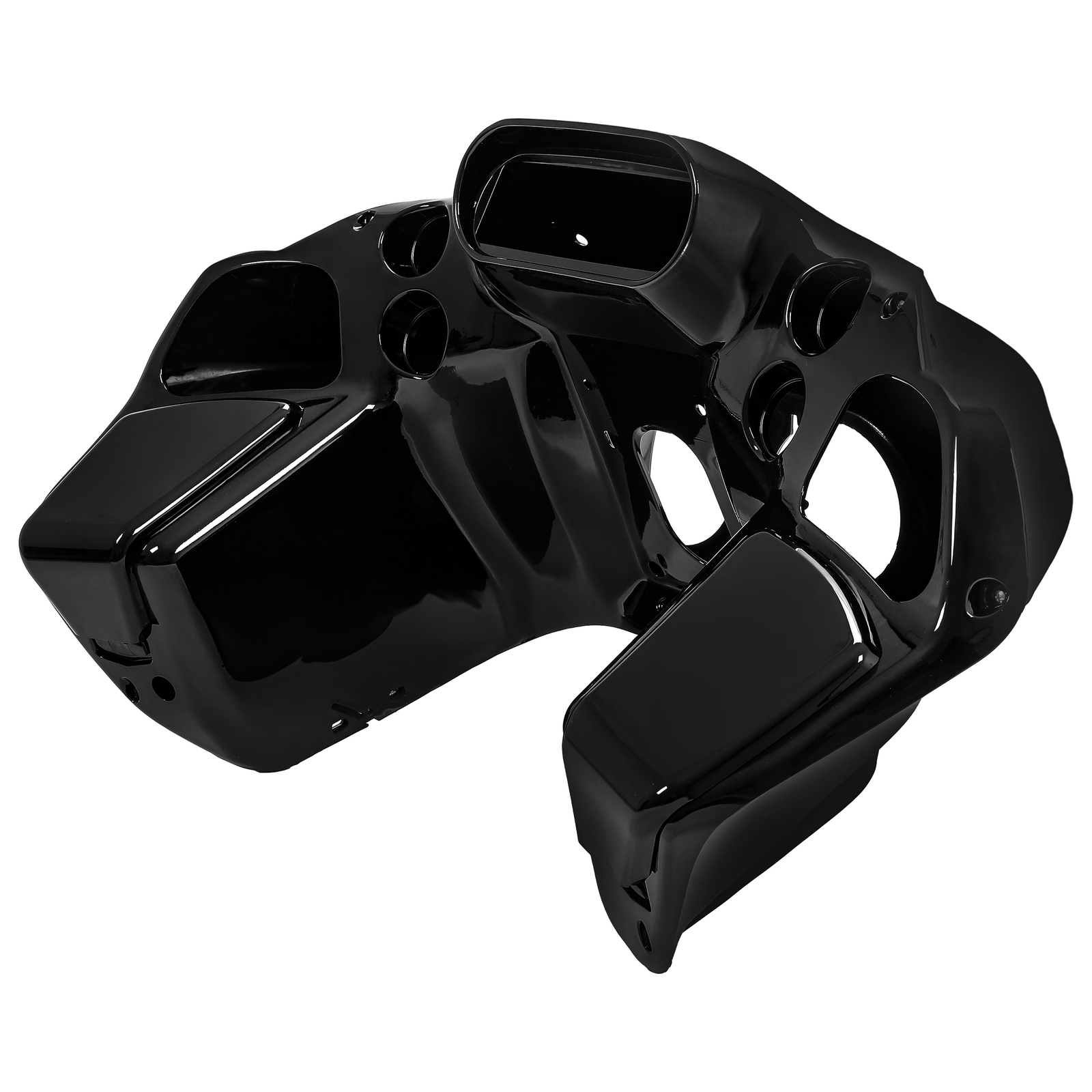 Vivid Black Front Inner Outer Headlight Fairing For Harley Road Glide FLTR 98-13