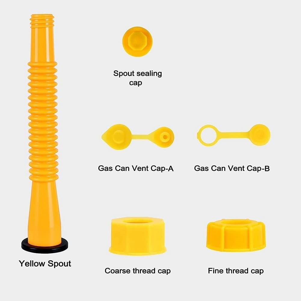 Replacement Gas Can Spout Nozzle Vent Kit for Plastic Gas Cans Old Style Cap