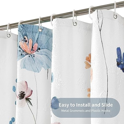 Long Shower Curtain 72 x 78, Modern Watercolor 72"W x 78"L (Pack of 1) Beige