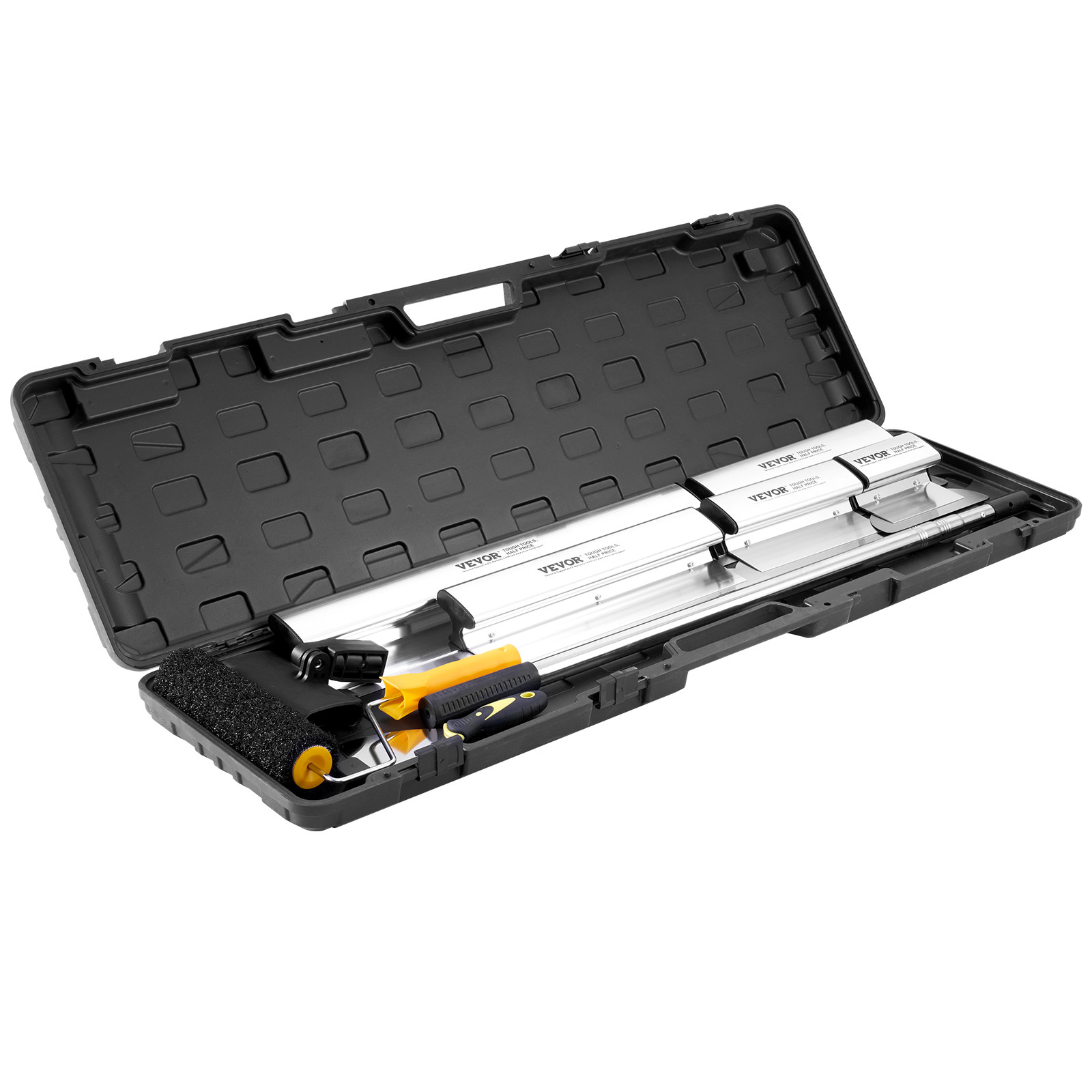 VEVOR Drywall Skimming Blade Set Knife Combo 7/10/14/16/24in + 34-81.6 in Handle