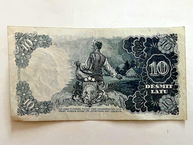 Latvia - 1939 - 10 Latu - Banknote
