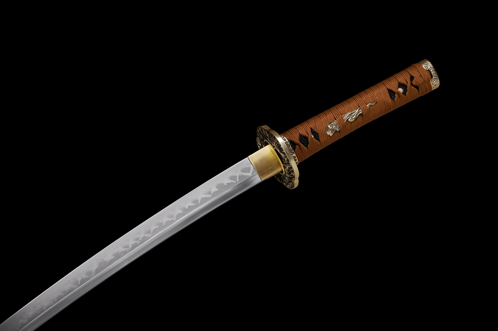 Japanese Samurai Katana Wakizashi Sword Clay Tempered L6 Steel Real Hamon