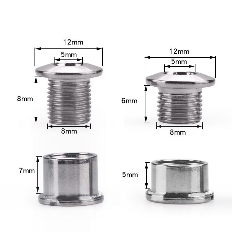 Bicycle Road Bike Crank Nuts Chainwheel Bolts Chainring Screws Bolt 6.5/8.5mm