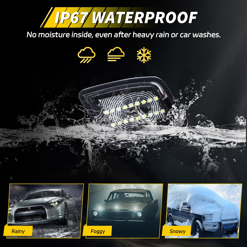 2X White LED License Plate Lights For 98-05 VW Beetle & 03-05 Beetle Convertible