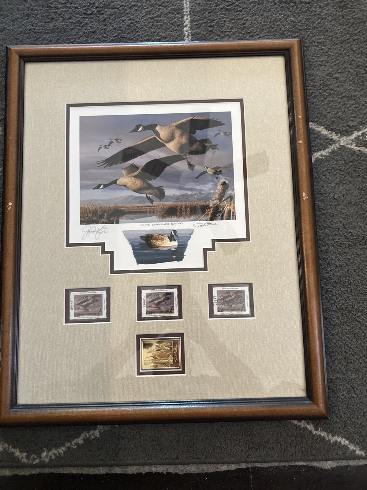 1999 Oregon  - State Duck Stamp Print ROBERT STEINER Governors Edition 38/125