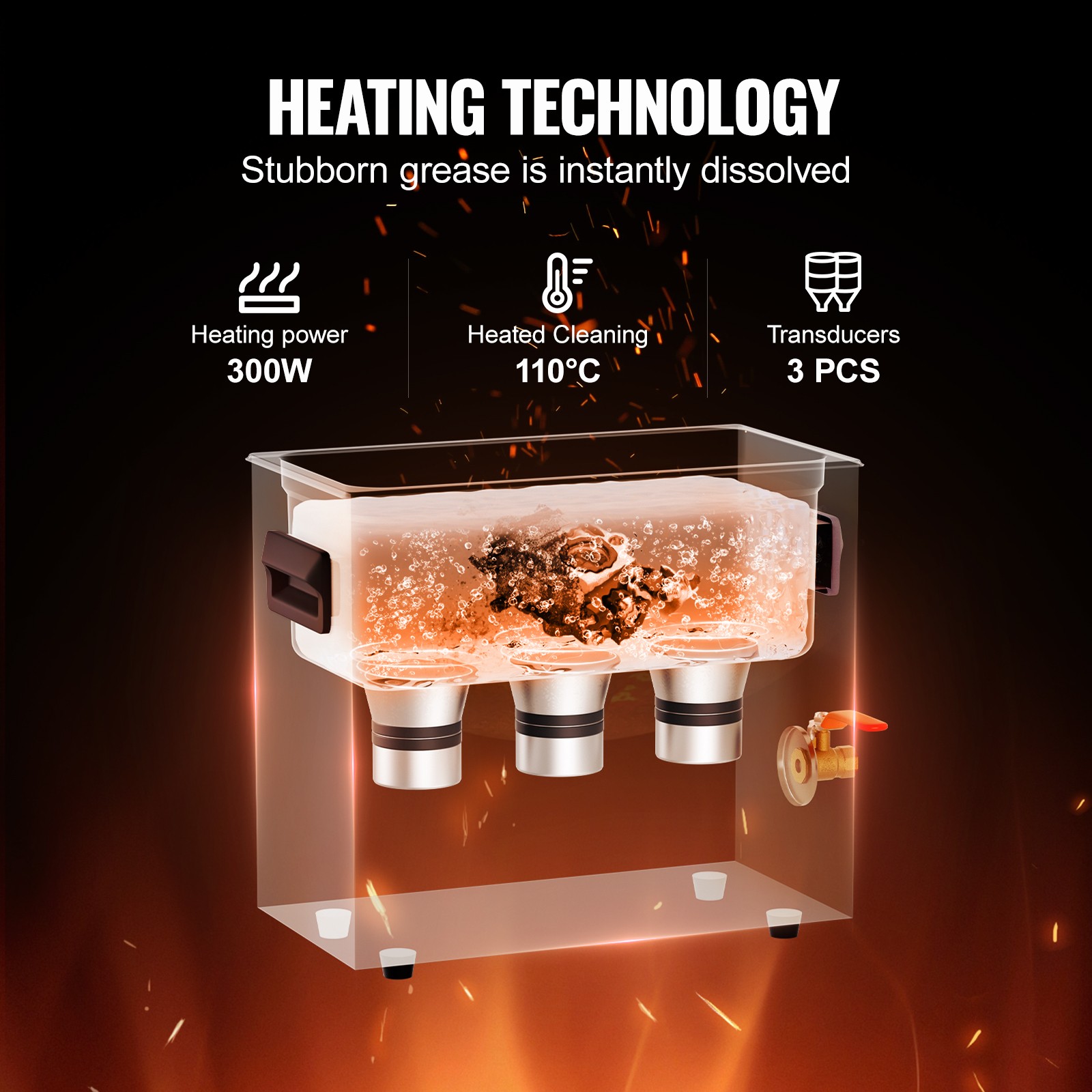 6L Ultrasonic Cleaner with Heater Timer & Basket Digital Sonic Machine