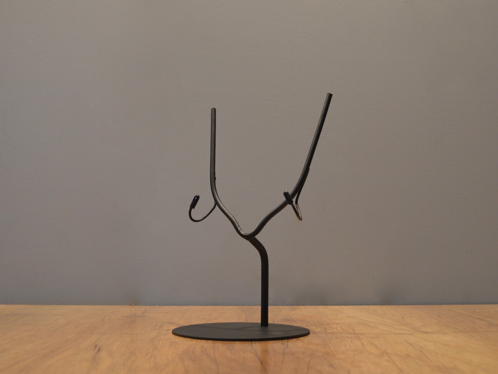 13”high Metal Display Stand for flat masks & other Art objects - 5”base