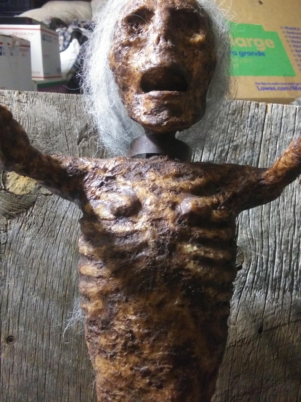 Sideshow Snake Girl Display Primitive Art Statue Very Rare Oddity MUST SEE PICS!