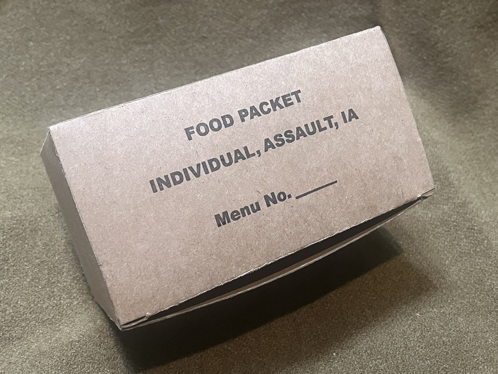 US Korean War Food Packet Individual Assault - Fully Edible Reproduction Ration