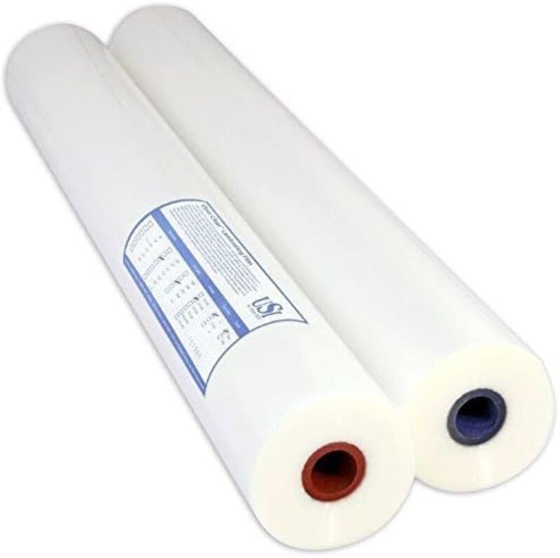 USI PREMIUM Low-Temp EVA Laminating Film 27" x 500' 1.3Mil 1" Core Gloss 2 Rolls