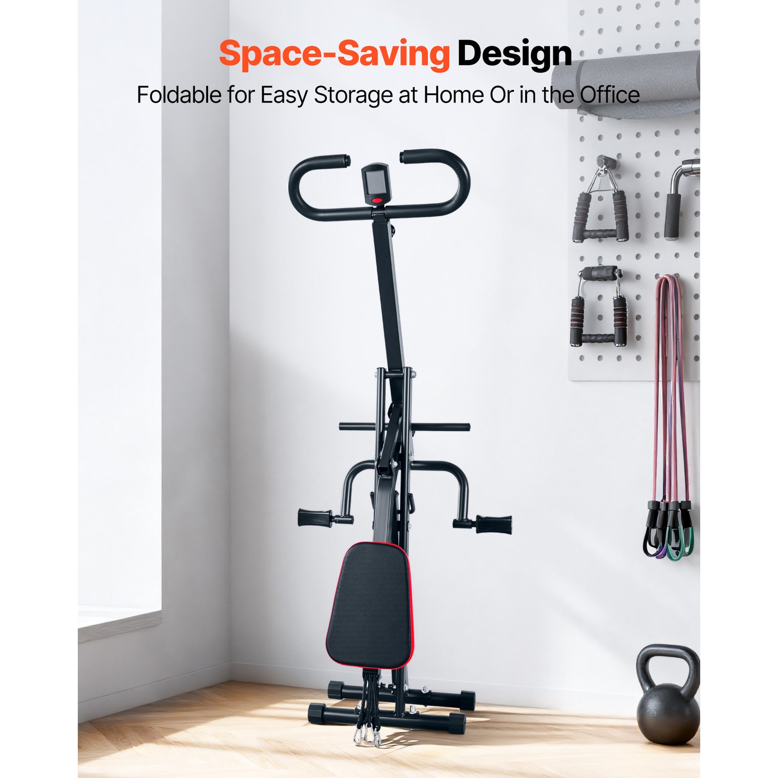 Uimoso Foldable Squat Machine with 3 Resistance Bands Glutes and Leg Workouts