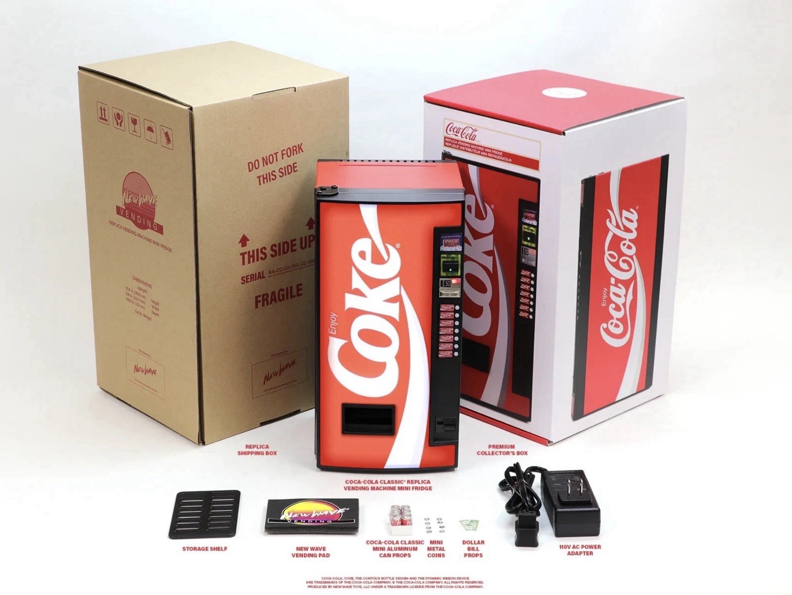 NEW WAVE TOYS COCA-COLA CLASSIC REPLICA ARCADE VENDING MACHINE 1/6 Scale *RARE*
