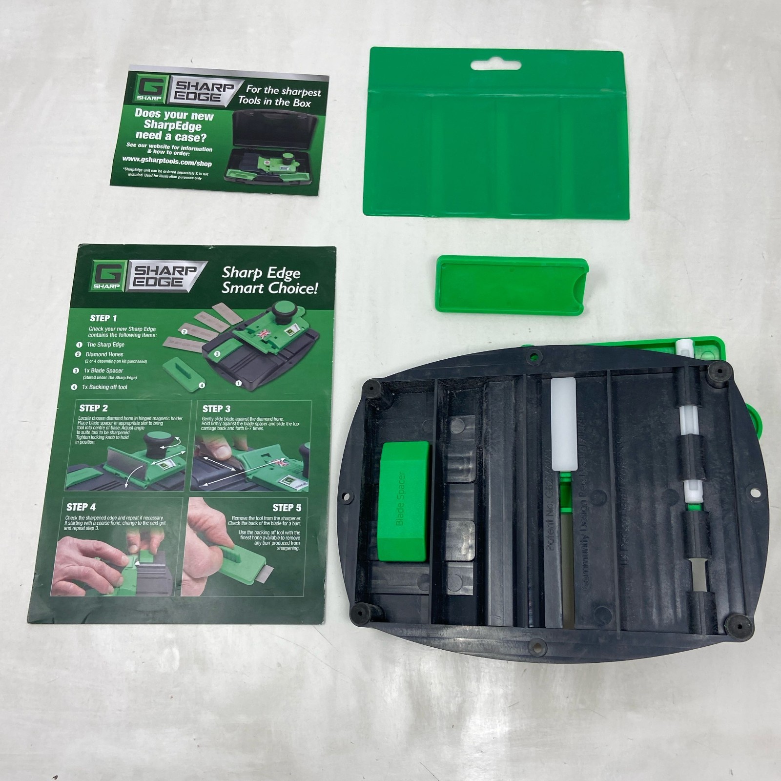 G Sharp Tools Sharp Edge Chisel Sharpener Kit Black/Green 3-85mm