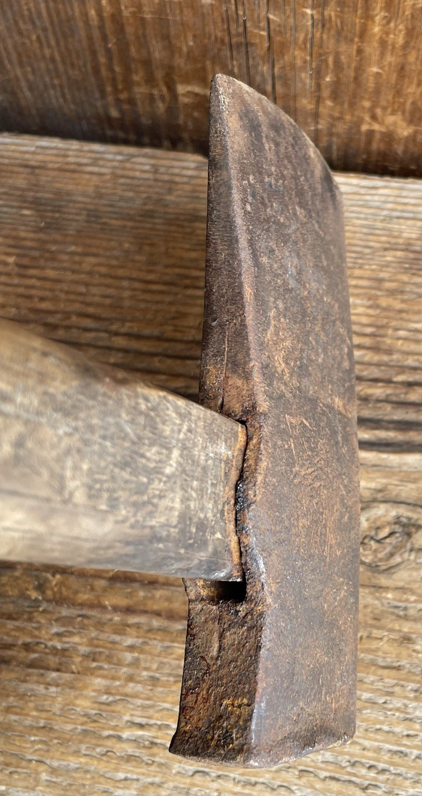 Revolutionary War 18th Century ~ Forged Iron Belt Hatchet Axe ~ Orig Handle