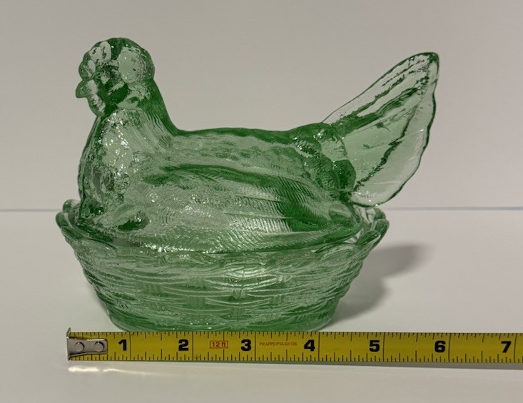 Green Hen On Nest- Approx. 6” X 5.5”