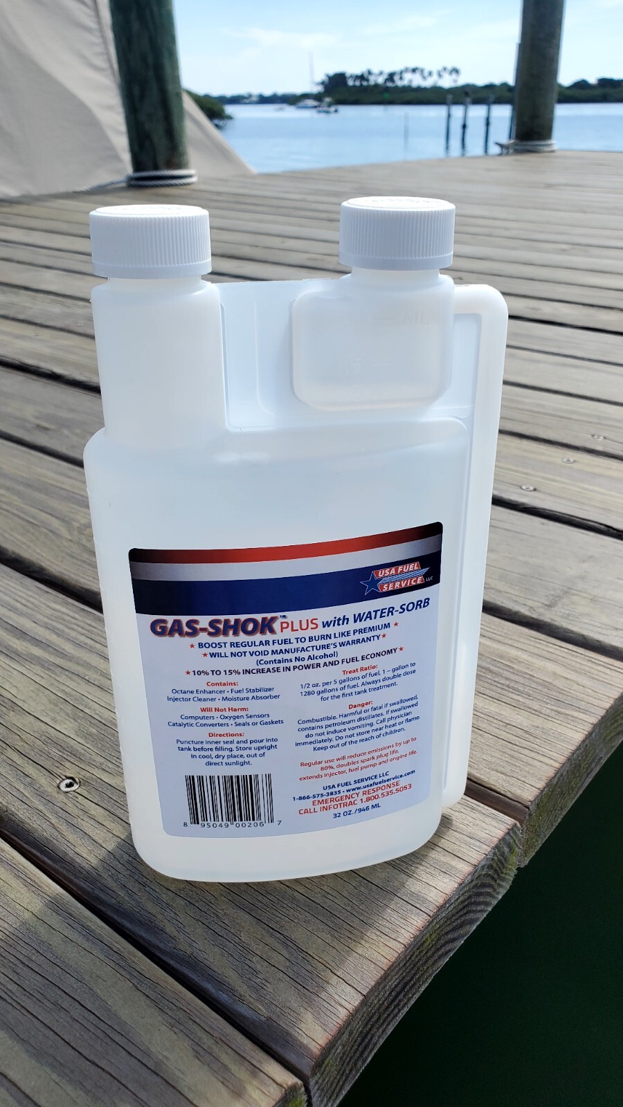 fuel treatment gas shok additive stabilizer 32oz Gas-shock plus FIRST CLASS SHIP