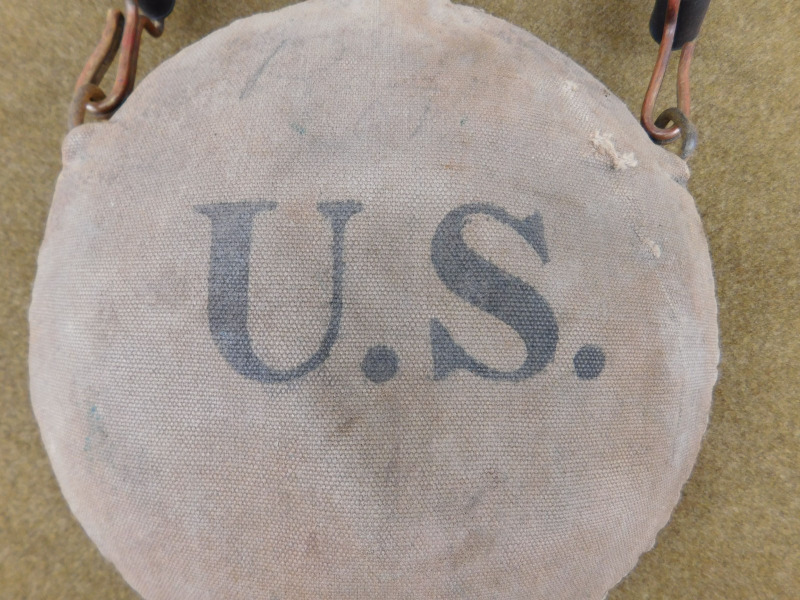 ORIGINAL SPANISH AMERICAN WAR U.S. ARMY MODEL 1886 CANTEEN WITH LEATHER SLING