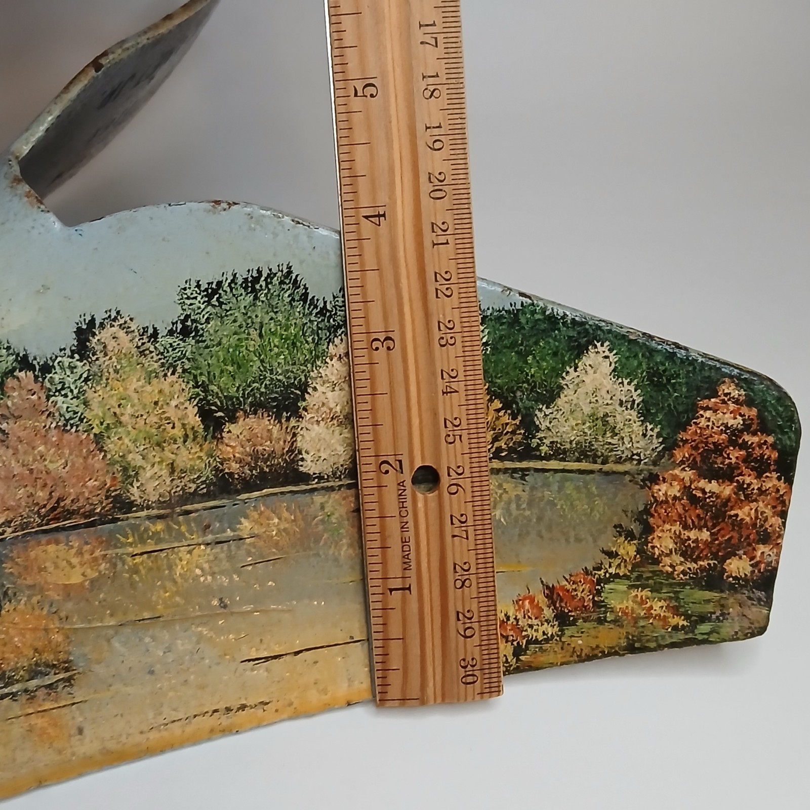 Vintage Hand Painted Butterfly Shape Cultivator Potato Digger