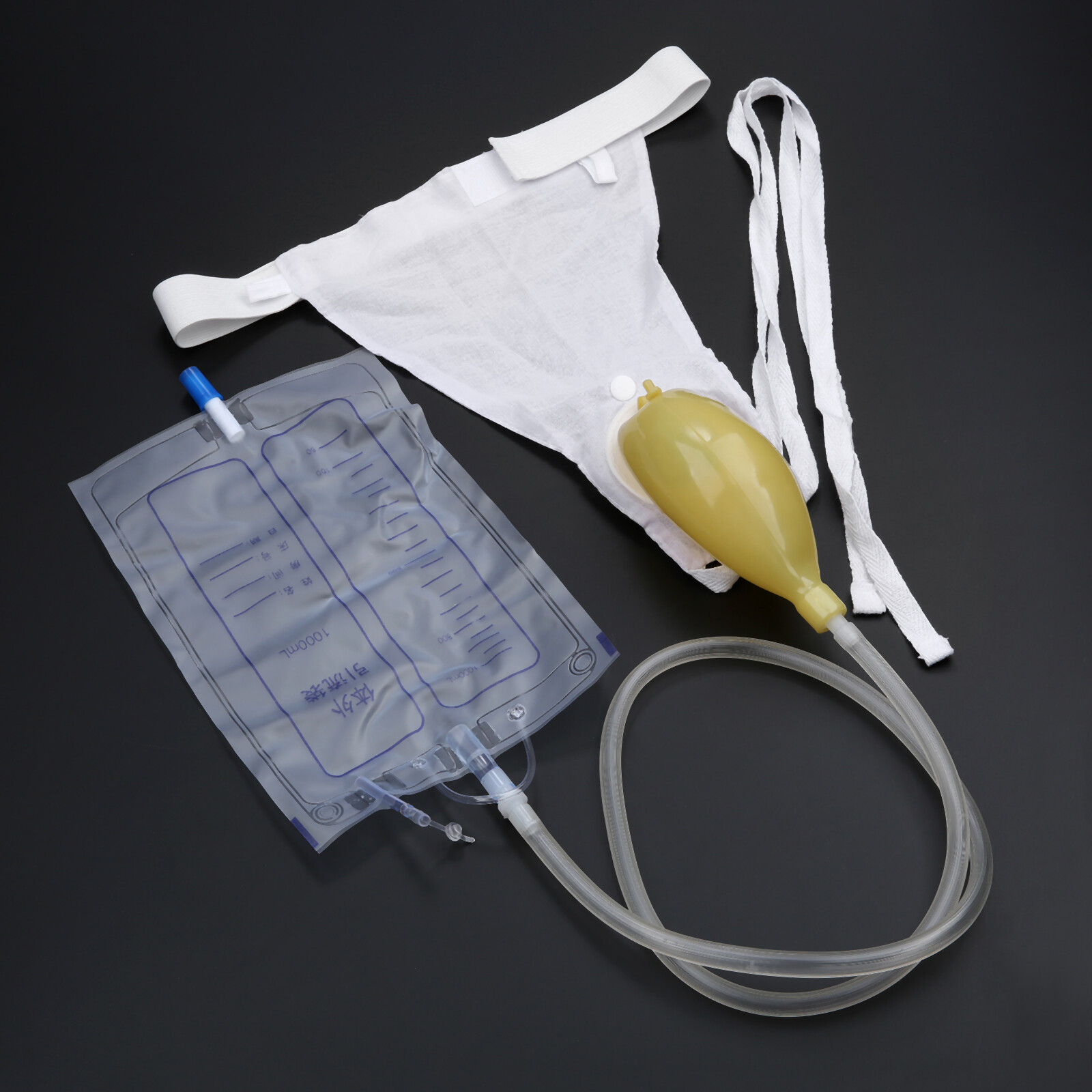 1000ml Men Portable Wearable Urinal Urine Bag Collector Toilet Male Travel US