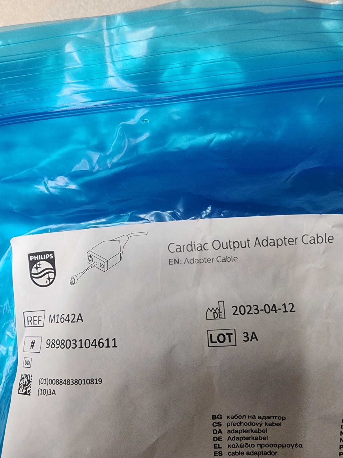 Philips M1642A Cardiac Output Cable FREE SHIPPING