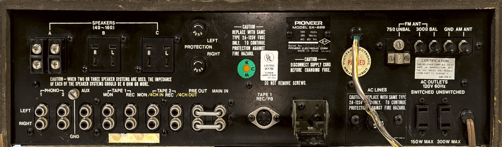 🔥【PRO SERVICED】Pioneer SX-626 Stereo 40W Receiver! ~XSTR/CAP/LED MODS💥GUARANTY