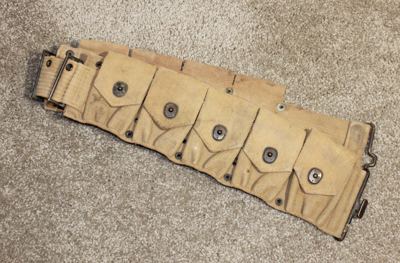 Original  US WWI  Ammo Ammunition Cartridge Belt  Russell  1918  WW1