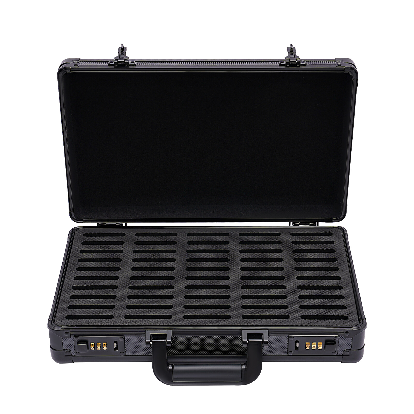 Aluminum Frame Storage Box Case Compartments For 50 Coin Slabs Coins Holders NEW