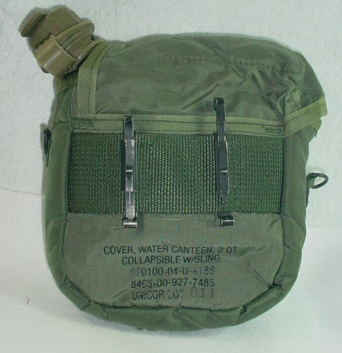 CANTEEN 2 QT QUART & 2QT OD COVER CARRIER US Military Army NO STRAP VGC