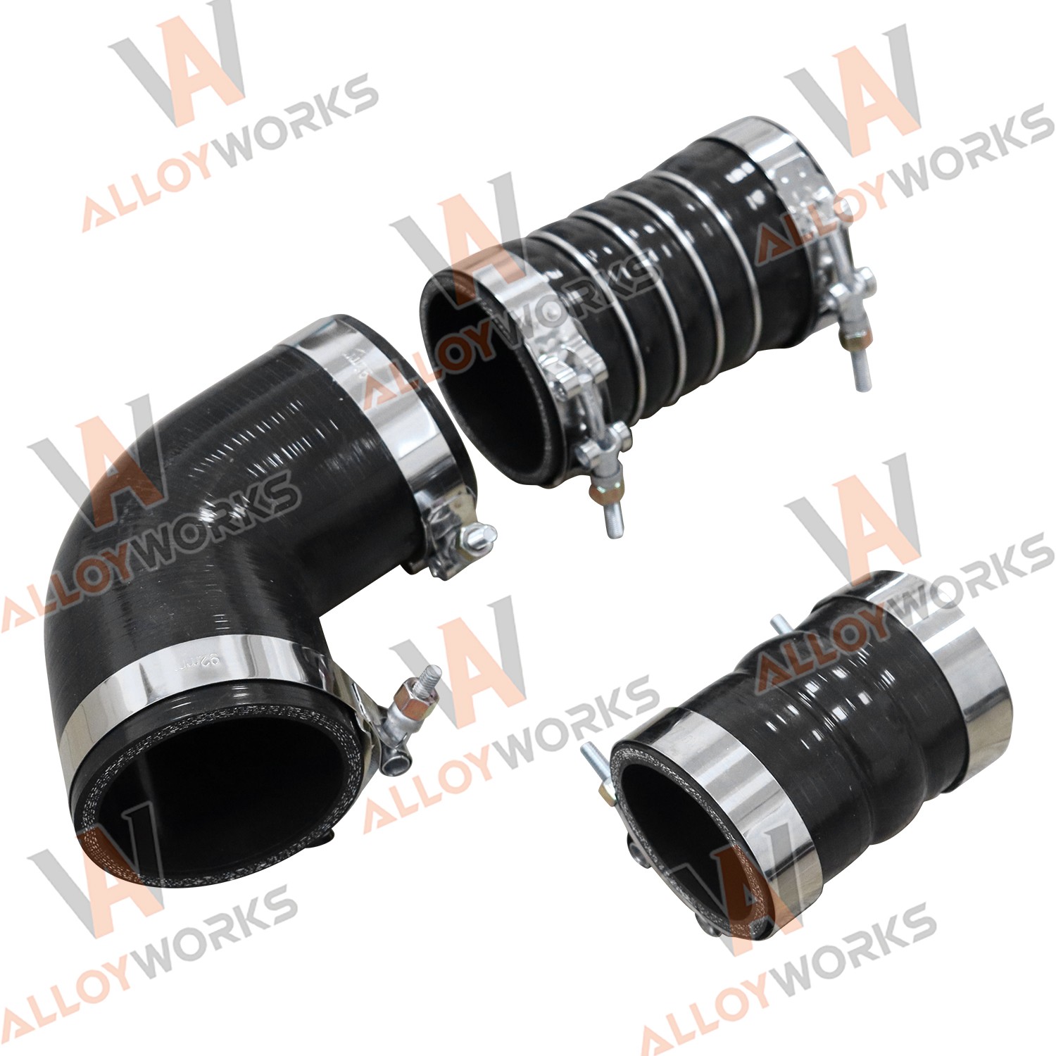 Silicone Hose Kit w/Stainless Clamps For 06-10 08 GM 6.6L LBZ LMM Duramax Diesel