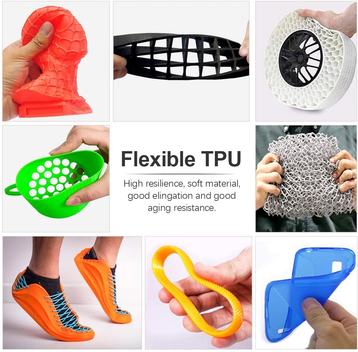 SUNLU 1KG 3D Filament PLA/PLA Matte/PLA Meta/PLA+/ABS/PETG/SILK 1.75mm TPU-500g