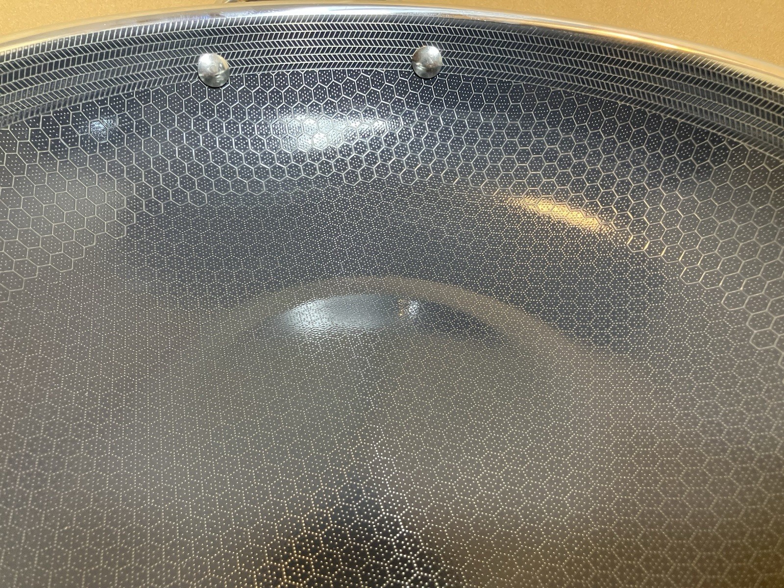 Hexclad Hybrid Cookware Nonstick 12" Wok (Stainless Steel Hybrid) NO LID