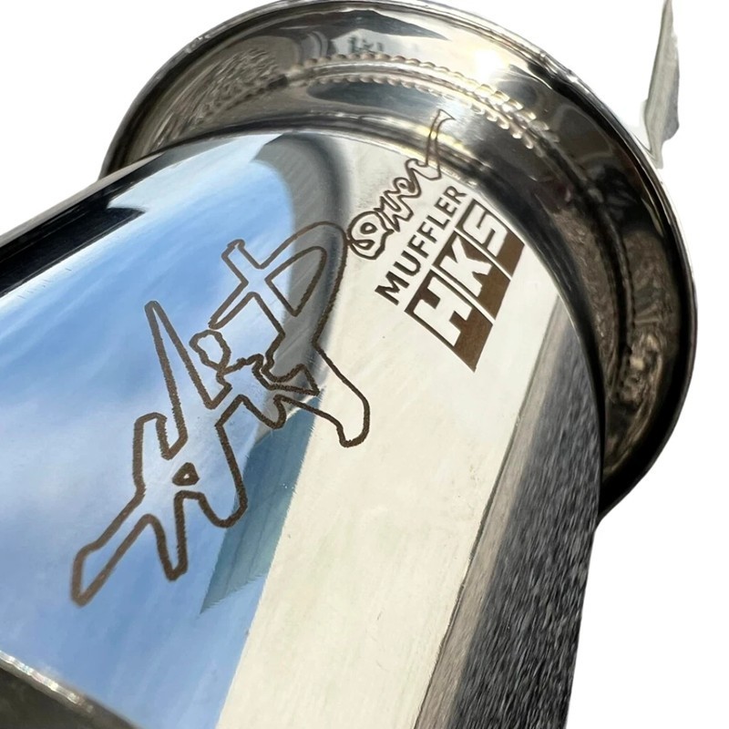 [Free Ship] HKS HI-POWER EXHAUST MUFFLER (OEM) Inlet 2.5'' Outlet 4'' Chrome