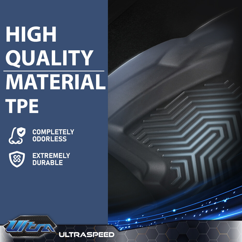 Floor Mats TPE Liners Fit For 1999-2007 Chevy Silverado/GMC Sierra Crew Cab