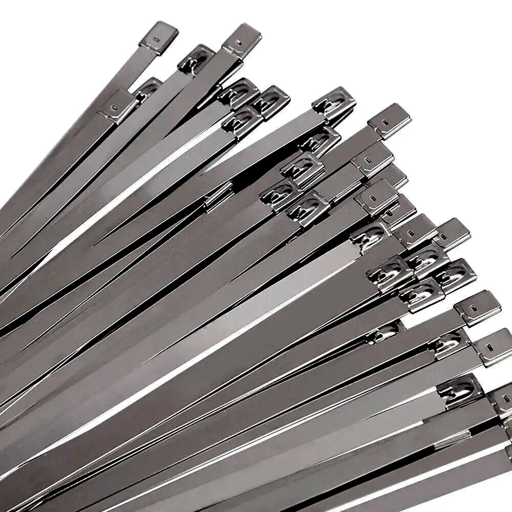 24-36" 100-200pc INDUST. GRADE 400lb-12MM Heavy D Stainless Steel Zip Tie Cable