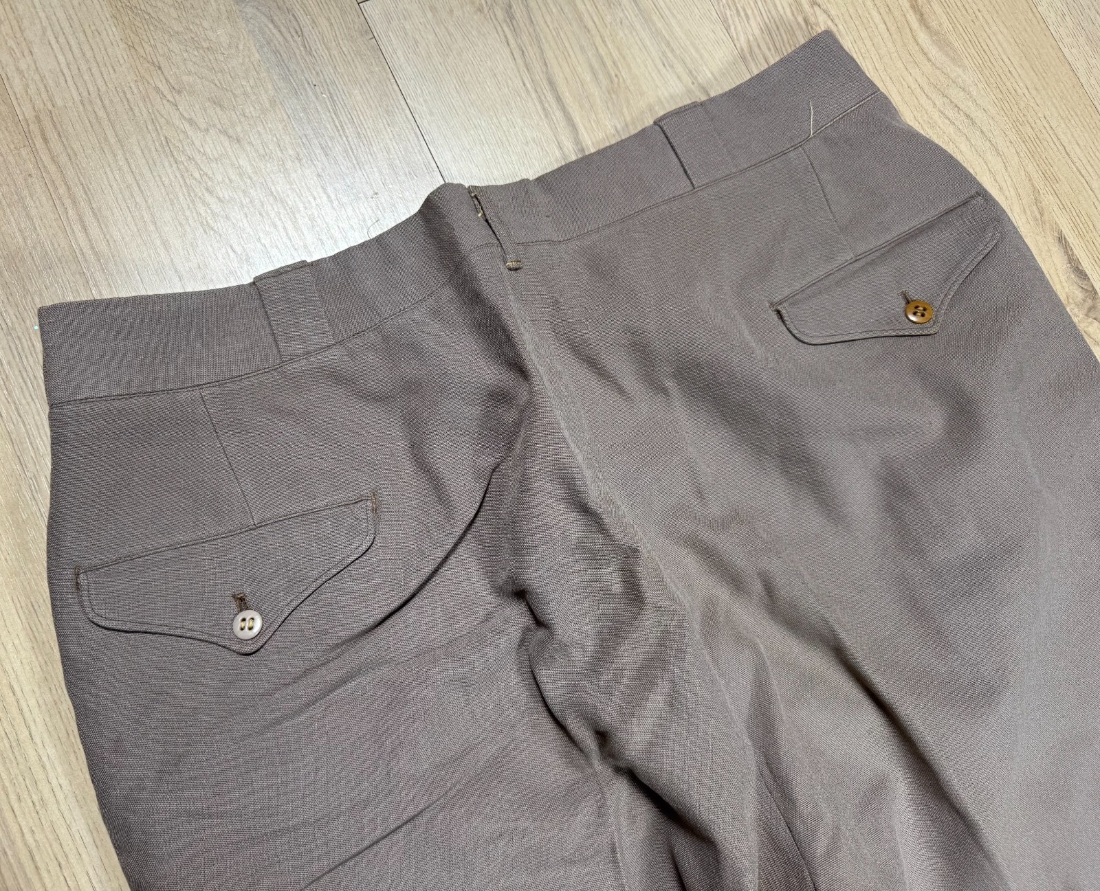 Vintage WW2 era US Army Wool Pink Officer Trousers Pants Military Uniform NAMED