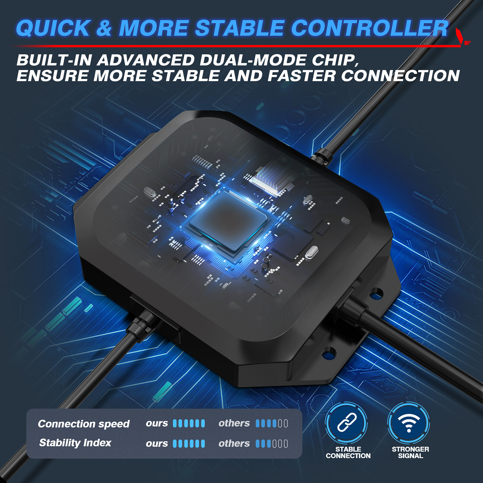 MICTUNING 8 Pods RGB+IC Chasing LED Rock Lights - Underglow Neon Light Kit Truck