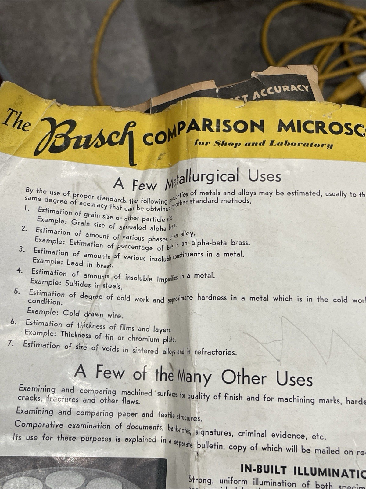 RARE Busch Rathenow Comparison Microscope, Dual Optical, Metallurgical, Forensic