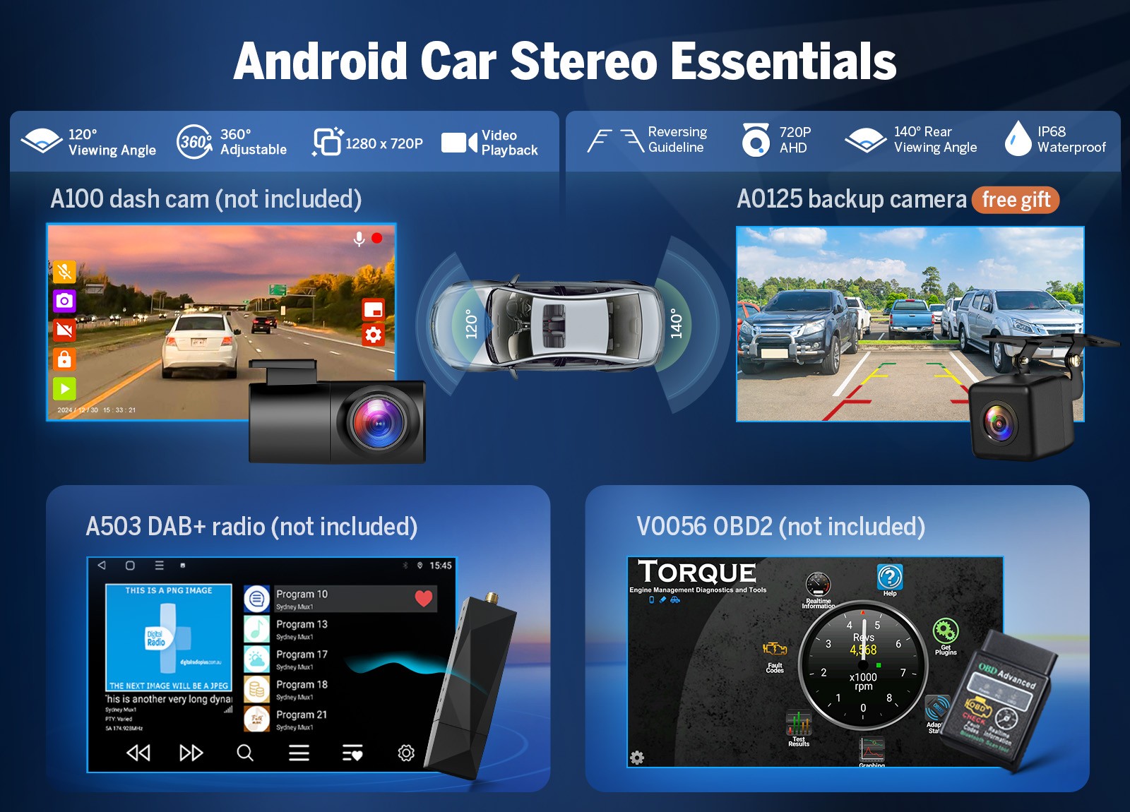 VWX6S Android 9" QLED 6+64GB for VW Tiguan Car Stereo Radio CarPlay GPS+CAM+DVR