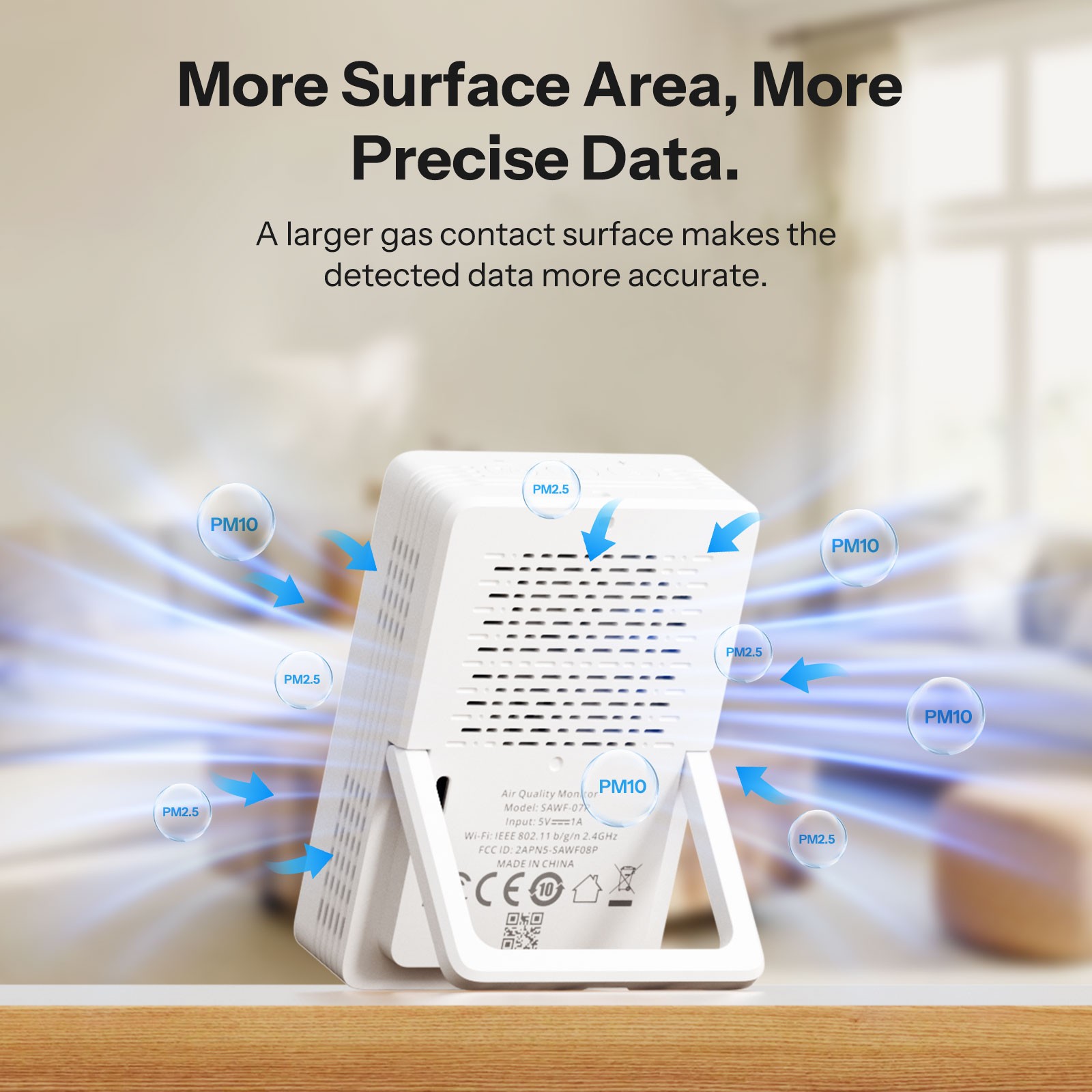 SONOFF Matter Over Wi-Fi Air Quality Monitor Indoor PM2.5 PM10 4-in-1 Monitoring