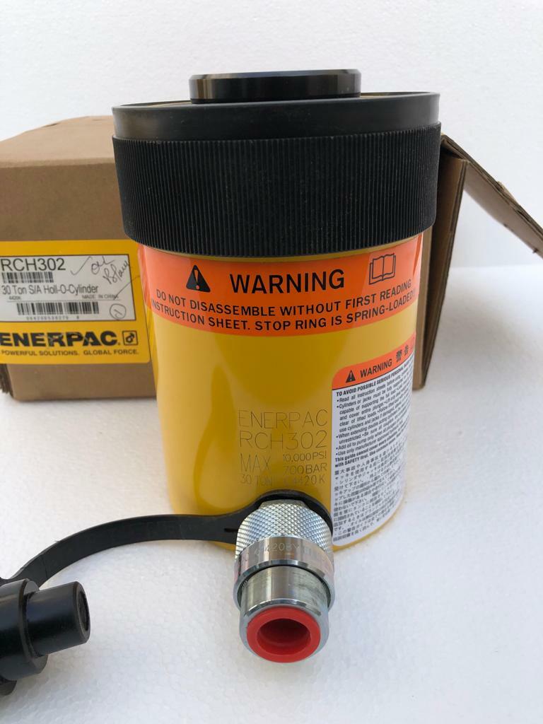 Enerpac RCH 302 Hydraulic Holl-O-Cylinder 30 Tons Capacity 2" Stroke Hollow Ram
