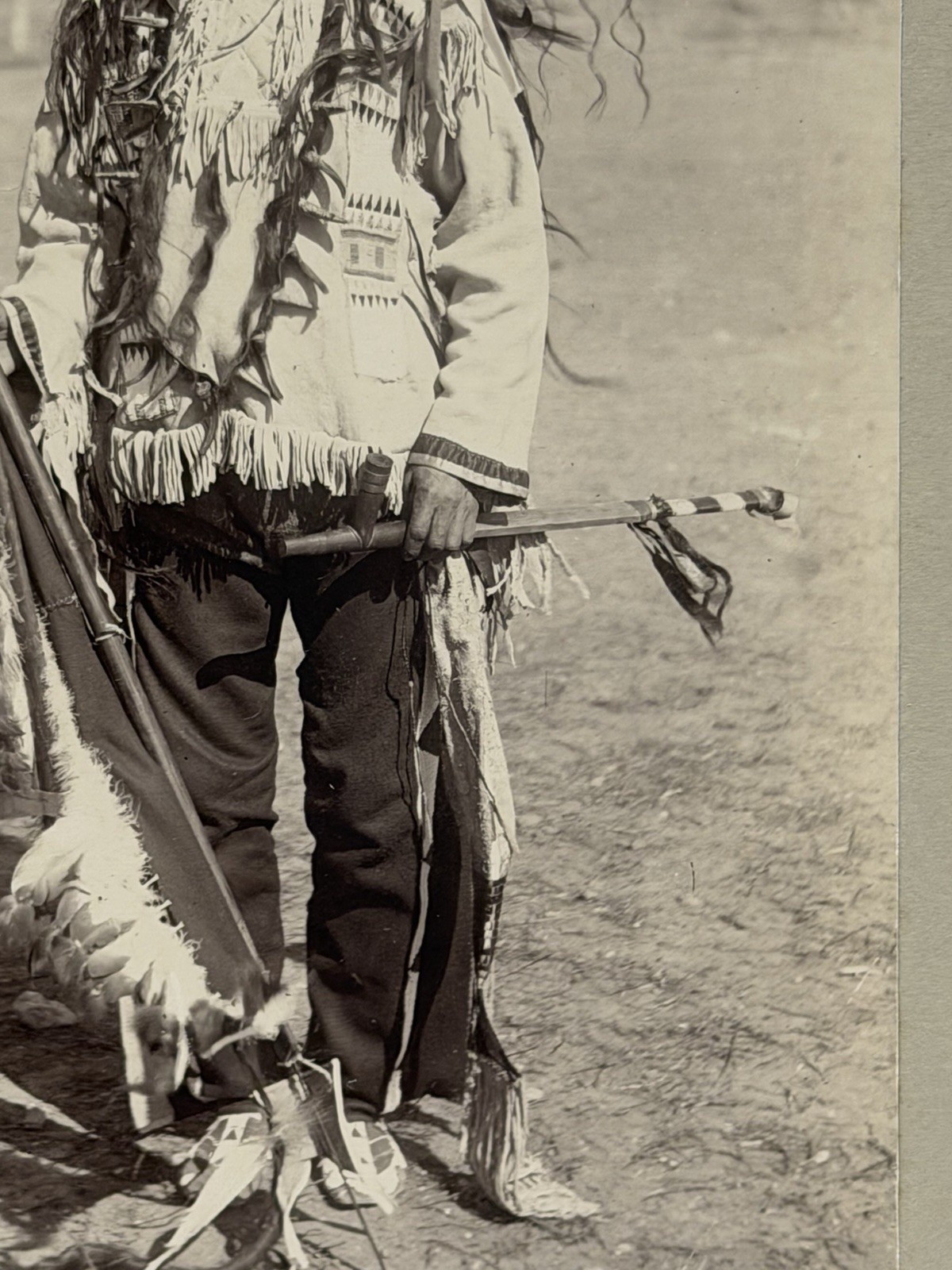 Antique Native American Sioux Indian Photograph of Black Heart; 1880's - 1900's