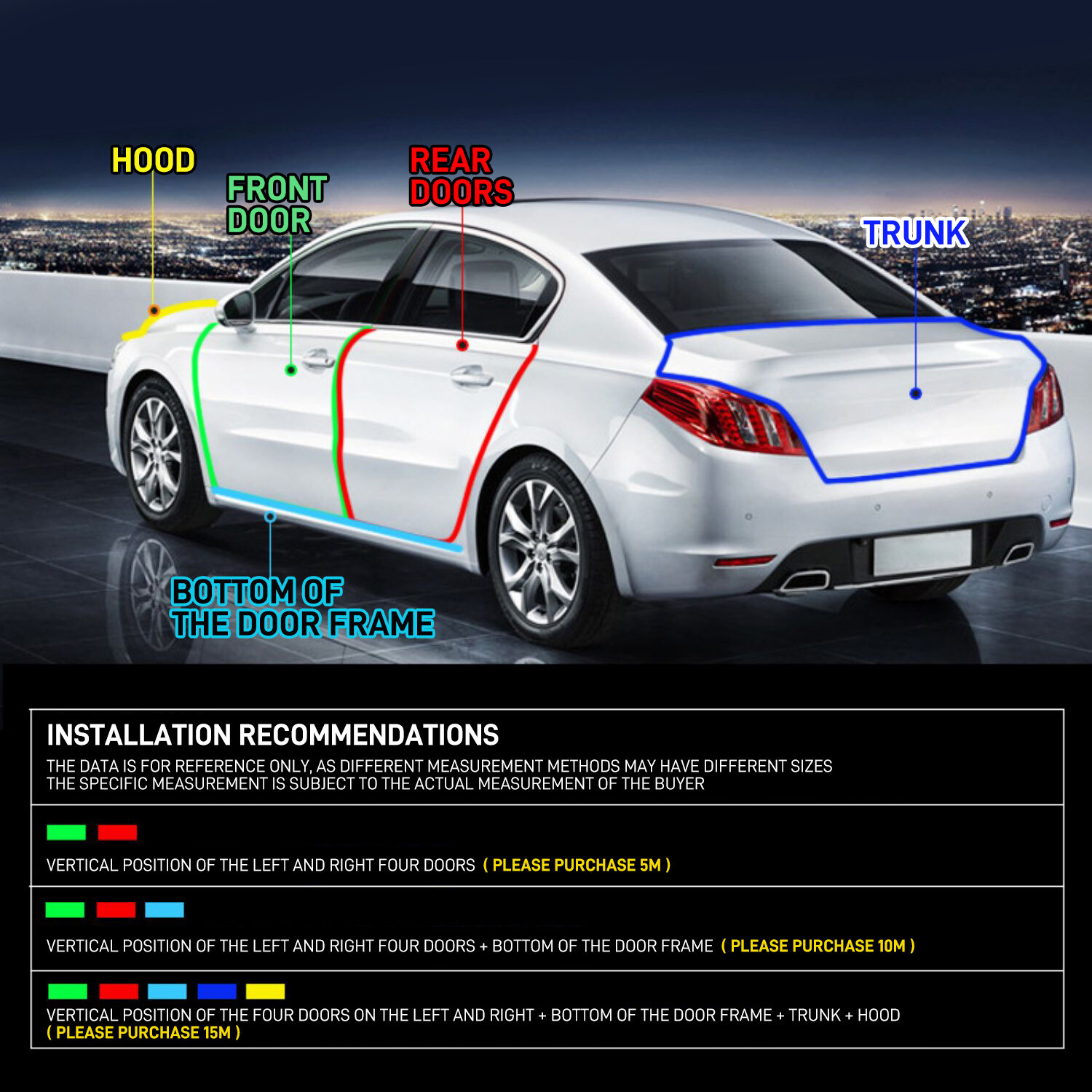 Universal U Shape Car Door Edge Trim Protector Edge Trim Seal Strip Edge Guard