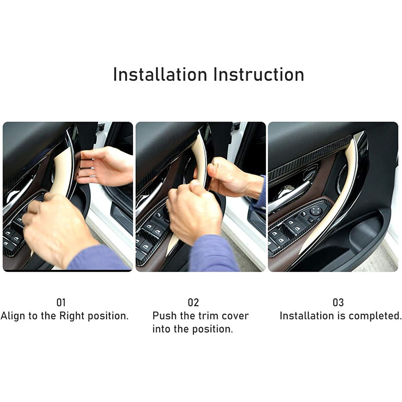 Inner Door Handle Trim Panel Pull Cover for BMW 3 4 Series F30 F31 F32 F36 L+R