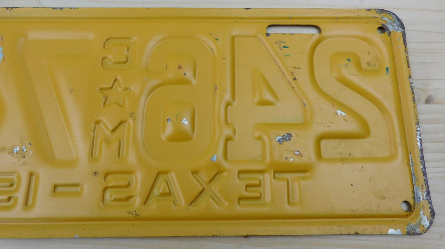 Vintage Original 1932 Texas Commercial License Plate Tag #246 CM 743