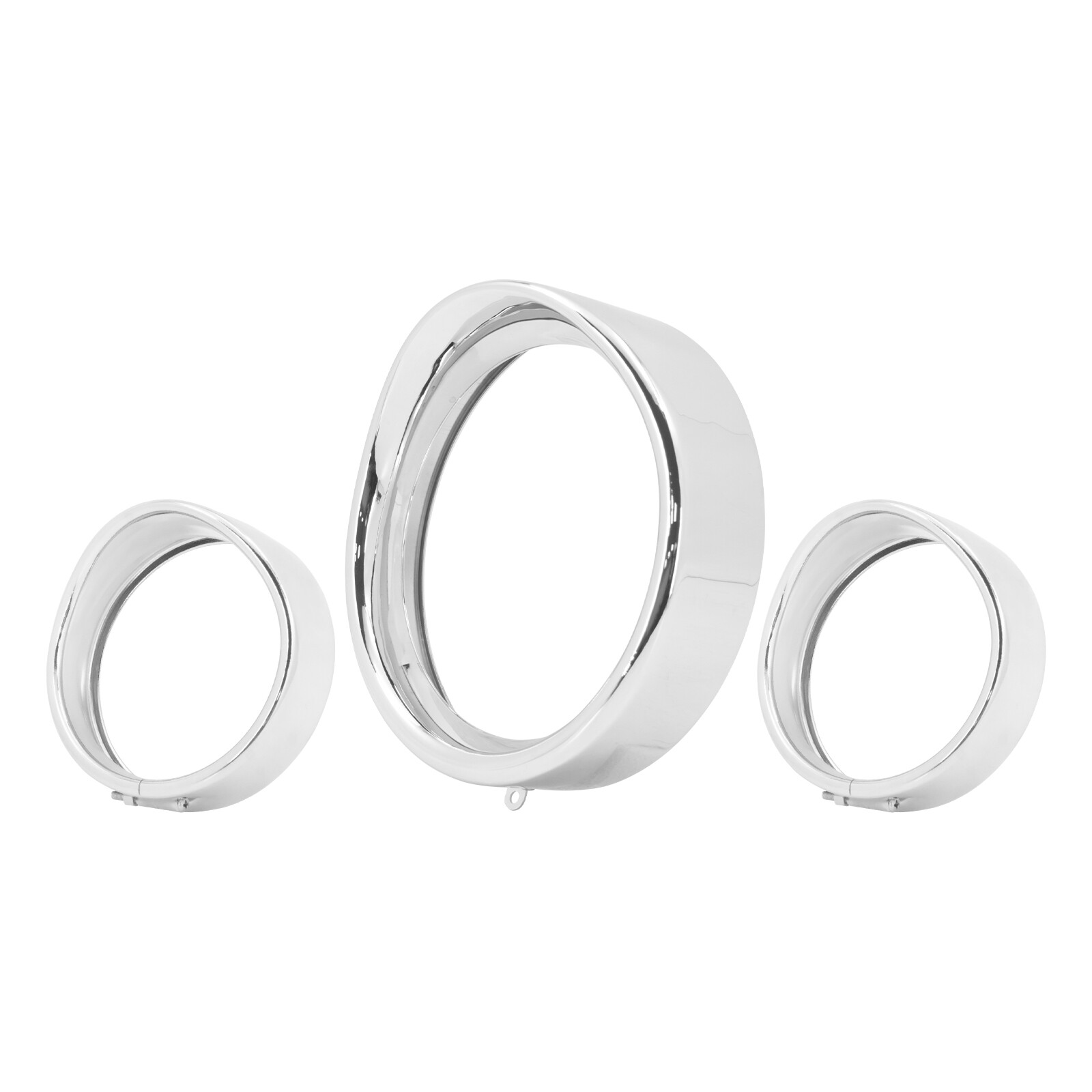 7" Headlight 4.5"Fog Light Visor Trim Ring Cover For Harley Softail Deluxe 94-17