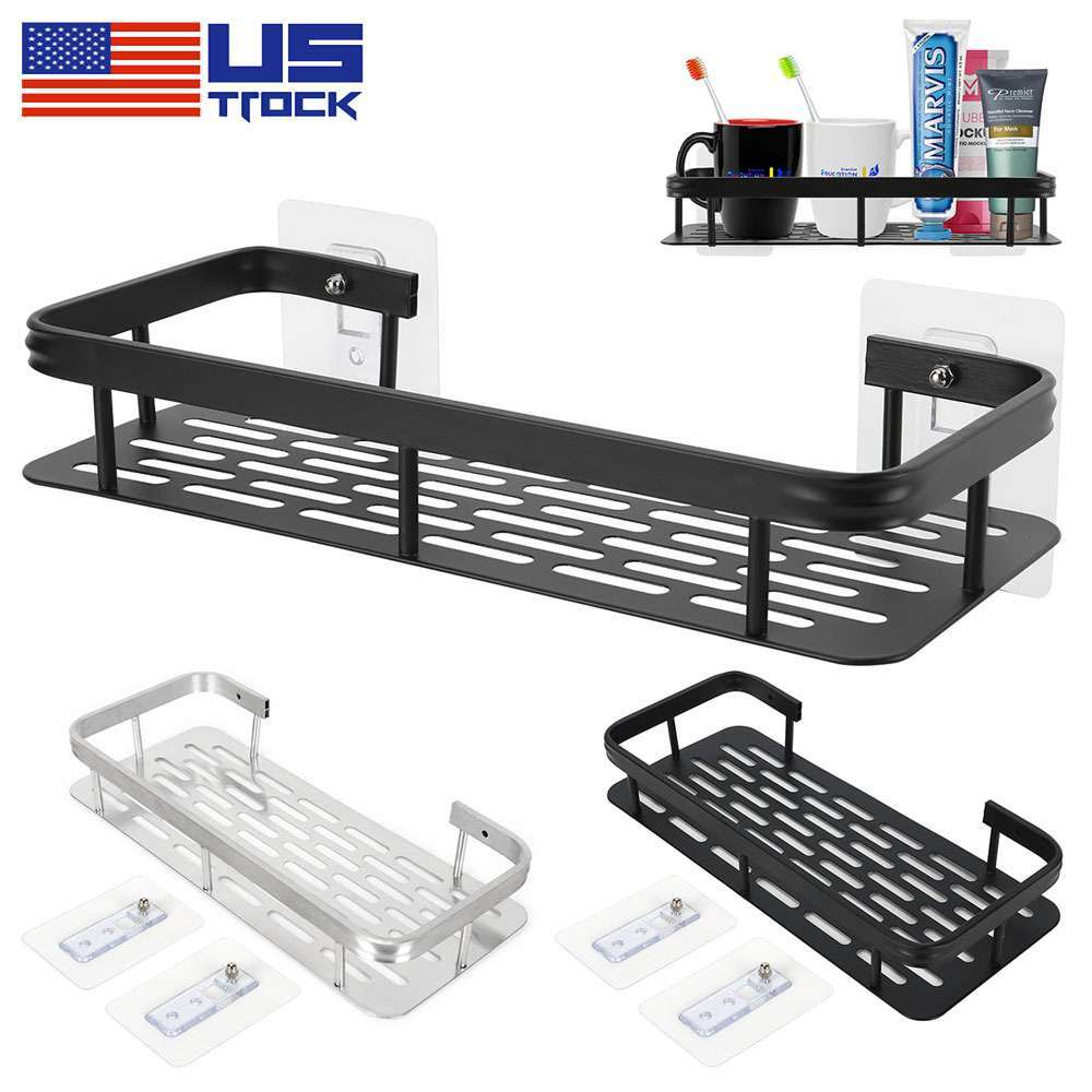 Wall Mount Bathroom Shower Caddy Shelf Rack Storage Basket for Shampoo Soap USA